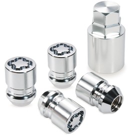 Wheel Locks | Wheel Locks Lug Nuts | M12 x 1.25 Locking Lug Nuts| Fit for Nissan Altima Rogue Infiniti Q50 QX60 Subaru Outback Forester Suzuki Datsun Mercury and More 13/16" Hex Key Cone Seat, 24154