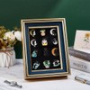 OLYCRAFT Pin Display Case, Badge Case, Medal Display Frame, Wooden