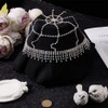 GORGECRAFT Headgear with Tassel and Crystal Rhinestone Multilayer Head Chain