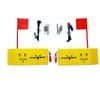 Krazywolf Planer Board (P009),Includes Spring Flag System,Left&Right L8 xW3,Pair,Yellow
