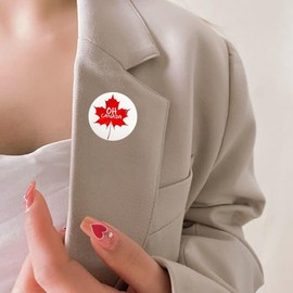 6PCS Large Canada Maple Leave Pins Brooches - Canada Maple Leaf Brooch Badge Pins for Women Men Souvenir Gift