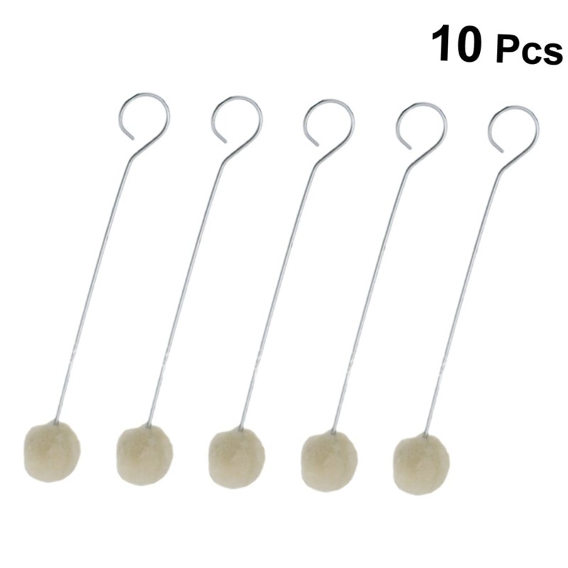 COHEALI 10pcs Wool Daubers Brush for Leather Dyeing Metal Handle