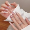 Pure Handmade Nails Press on Nail Reusable Fake Nails White&Aurora