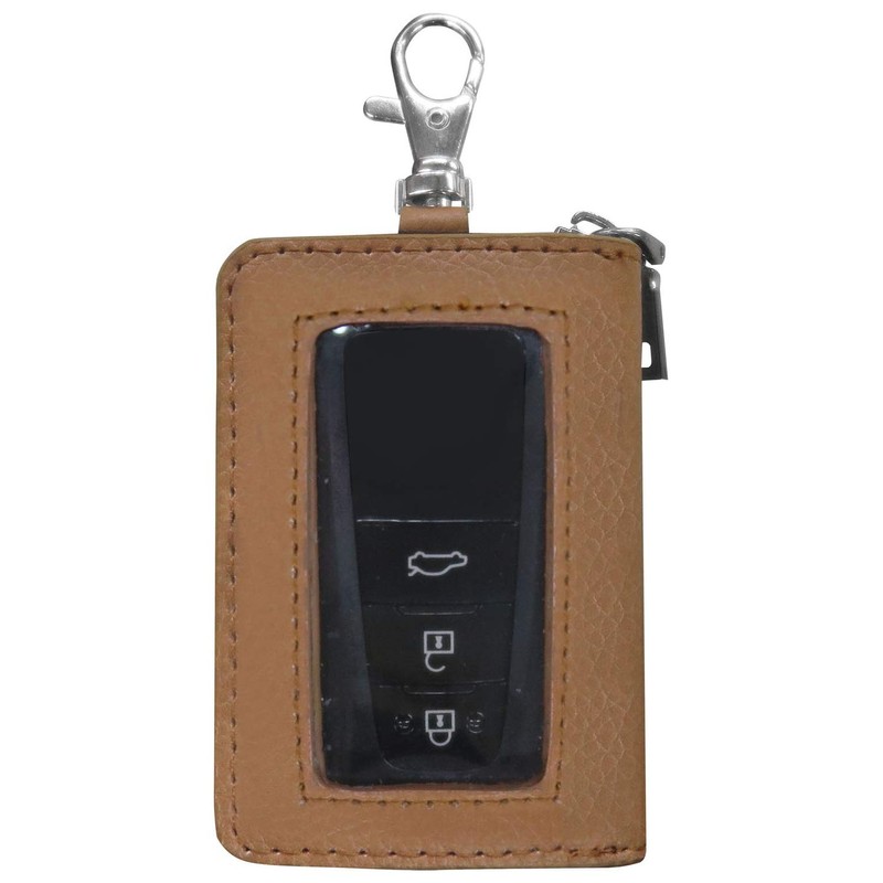 Meibo SN161 Snoopy Car Smart Key Case, Transparent Window, Brown