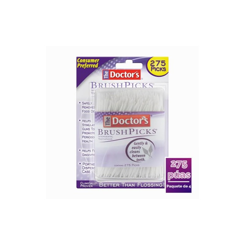 Palillos de dientes interdentales The Doctors BrushPicks, ayuda a combatir