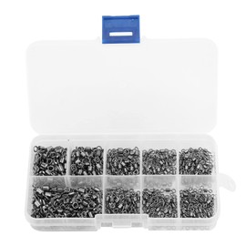 Cocoarm Pack of 210 Fishing Swivels, Fishing Barrel Swivels, Fishing Reels Swivels, Fishing Reels, Swivel Ball Bearings, 5 Size Fishing Swivels, Stainless Steel Lure Plug Swivels 2#/4#/6#/7#/8#