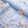 HairChrysm 23 Pcs Starfish Seashell Beach Jewelry Set, Layer Necklace