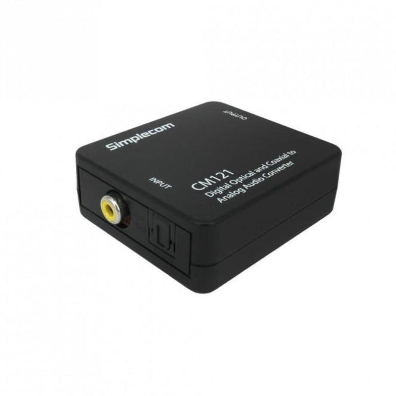 Simplecom CM121 Digital Optical Toslink and Coaxial to Analog RCA