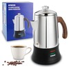 APOXCON Electric Coffee Percolator Stainless Steel Coffee Maker with Tough