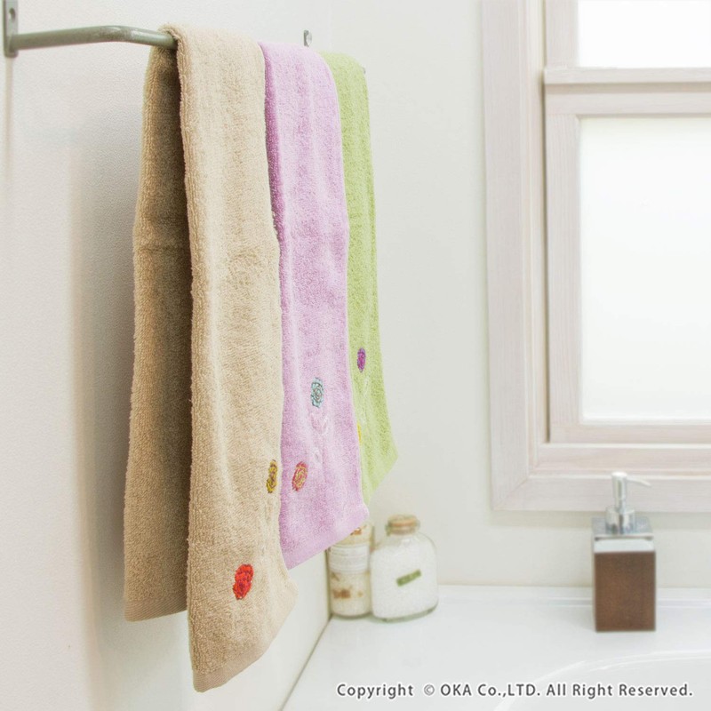 OKA Etoffe Face Towel, Approx. 30.3 x 13.4 Inches (77