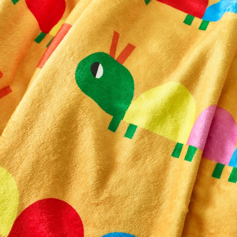 Catherine Lansfield Kids Curious Caterpillar Cosy Fleece 130x170cm Blanket Throw