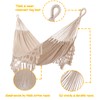 ZEAN Handwoven Hammock with Tassels by Thick Cotton Rope XL