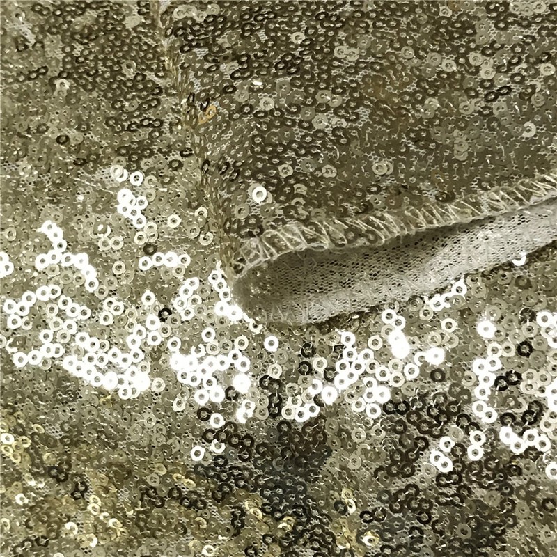 YZEO Light Gold Sequin Tablecloth 50 * 72" Wedding Party