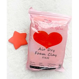 Glittz And Glue Air Dry Foam Firm Clay (Red)