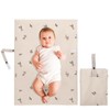 Vegan Leather Portable Changing Pad - Waterproof Compact Baby Changing