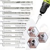 Yosoo 2 Piece Keyless Drill Chucks, 10PCS Bits, Hex Shank