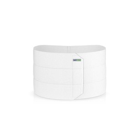 Actimove Professional Abdominal Binder for Men | Three or Four-Panel Belly Band for Lower Waist Support | Compression Garment for Post Traumatic & Post Surgical Recovery | White, 3-Panel, Medium