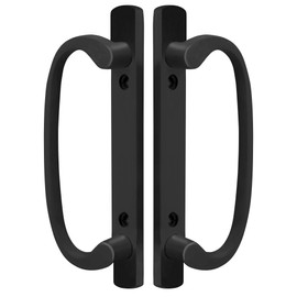 8.5" Legacy Sliding Patio Glass Door Black Dummy Handle Replacement Set | Sash Controls 2265 Handle Dummy Set | No Mortise, Fits 3-15/16" Screw Holes and 1-1/4" to 2-1/4" Door Thickness - No Latch