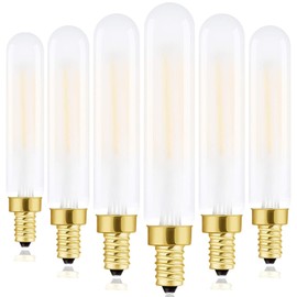 Leools E12 Frosted LED Bulb Dimmable 4W Equal 3000K Soft White T6 B11 Candelabra Bulb 40 watt for Chandeliers,Ceiling Fan,Pendant,Wall sconces AC120V 400LM e12 Light Bulb 6Pack