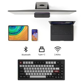 Akko Dracula Castle Mechanical Keyboard 5075B Plus 75% RGB Hot-swappable with Knob, Multi-Modes Gaming Keyboard with PBT Double Shot ASA Profile Keycaps Creamy Blue Pre Lubed Switch