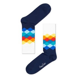 Happy Socks 3-Pack Classic Multi-Color Gift Set, colorful and fun, Socks for Men and Women, Navy-White-Blue-Turquoise-Orange (9-11)