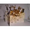 American Greetings Magic Moments Displayable Pop-Up Card - Golden Reindeer