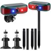 Qualirey 2 Pcs Solar Outdoor Alarm Motion Sensor 129dB Security
