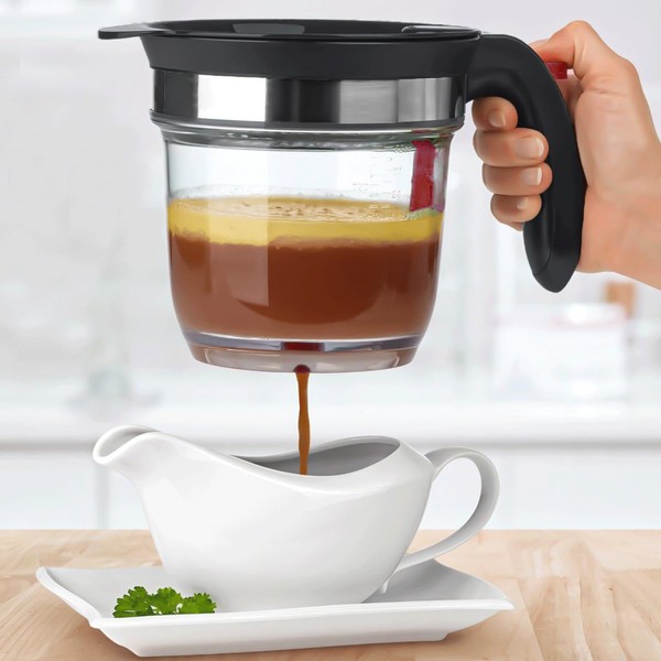 IVYHOME IVYHOME Fat Separator for cooking, 4 Cups Plastic Fat