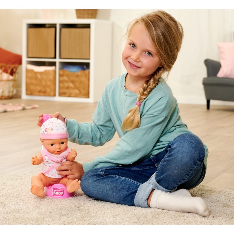 Simba New Born Baby Doll with Drinking and Nappy-Wetting Feature