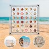 Acrylic Seashell Display Box, 12.5x12.5cm Transparent Sea Shell Holder, 36