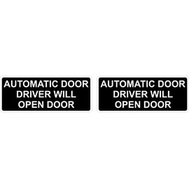 StickerTalk Automatic Door Driver Will Open Door Vinyl Stickers, 1 Sheet of 2 Stickers, 5 inches by 2 inches Each