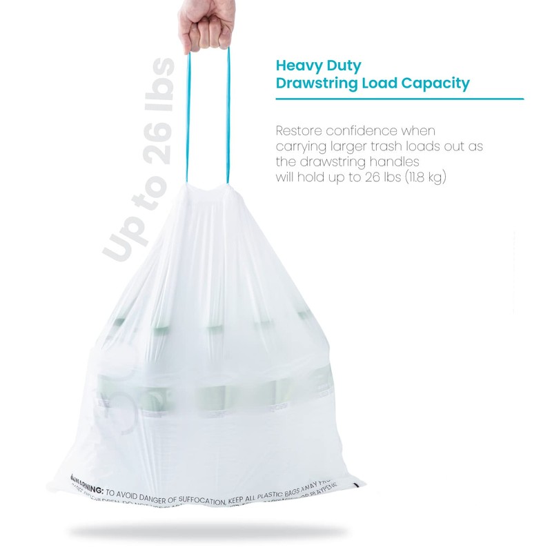 Home Zone Living 8 Gallon Kitchen Trash Bags with Drawstring