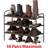Simple Houseware 3-Tier Shoe Rack Storage Organizer, Bronze – Space-Saving