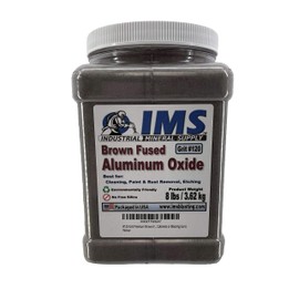 #120 Grit Premium Brown Fused Aluminum Oxide - (8 LBS or 3.62 kg) - Fine Grade High Density Sand Blasting Abrasive Media for Etching, Blast Cabinets or Blaster Guns