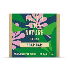 Faith In Nature Natural Tea Tree Hand Soap Bar, Cleansing, Vegan & Cruelty Free, No SLS or Parabens, 100g