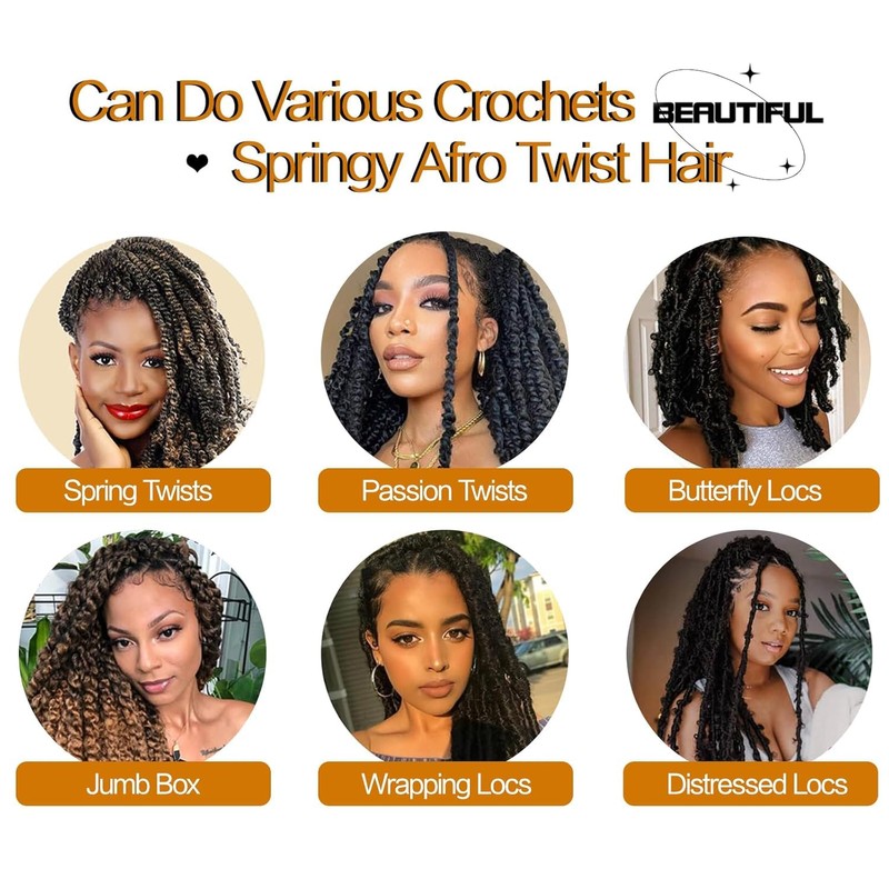 24 Inch Spring Twist Ombre Hair 1B/30/27,8 Packs Cuban Twist