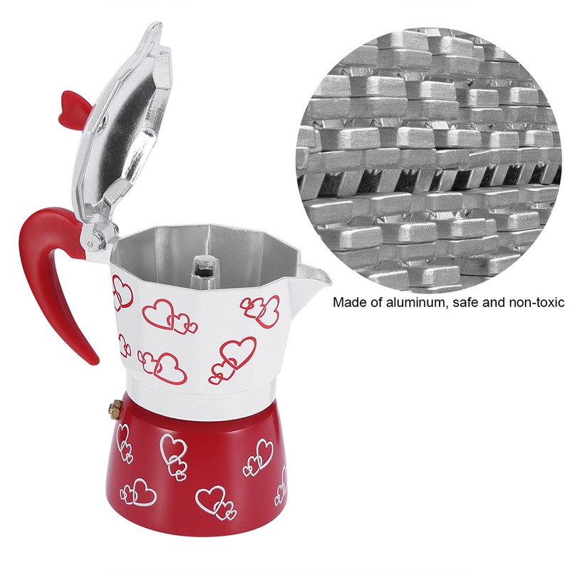 fasient Moka Express Espresso Maker, Aluminium Mocha Pot, Reusable Espresso