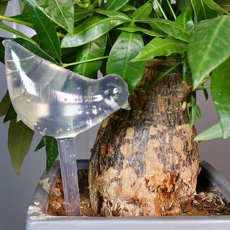 6Pcs Bird Shaped Plant Waterer Automatic Glass Bird Shape Design