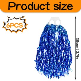Thyonta 6PCS Cheerleading Hand Pull Shiny School Ball Game School Sports Cheering Props for Parties and Gatherings to Liven Up The Atmosphere（C）