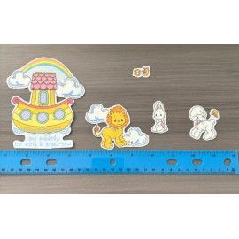 Precious Moments 5 Precious Moments Noah’s Ark Iron on Fabric Appliques Pre-Cut