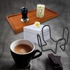Hosawtek High Quality Black Iron Metal Coaster, Compatible with Round