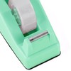 Desktop Tape Dispenser Green with Weighted Nonskid Base - Includes