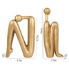 Thinker Cast Iron Bookends, Heavy-Duty Decorative Book End Stoppers for
