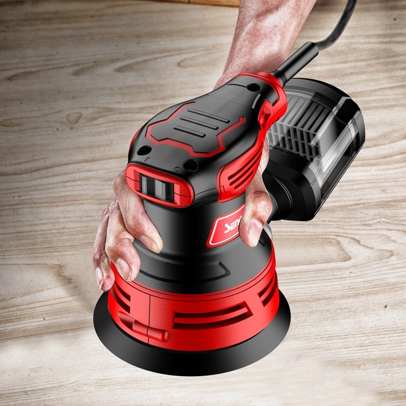 SENCAN 280W Random Orbit Sander, 6 Variable Speed 5-Inch,4000-12000 RPM