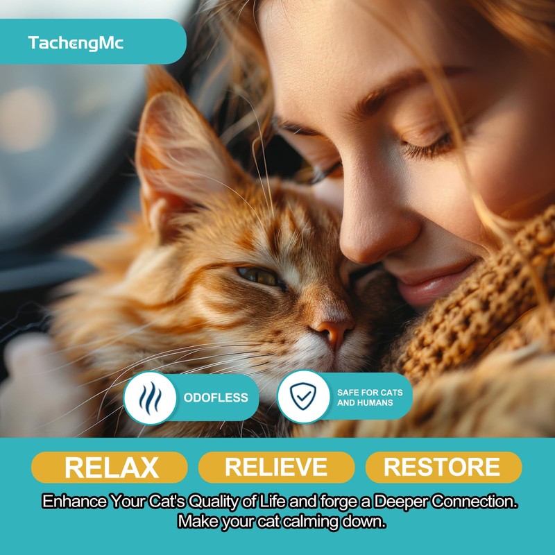 TachengMc Cat Calming Diffuser, Cat Pheromones Calming Diffuser with 2