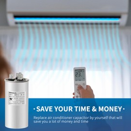 SARABURU AC Capacitor CBB65 40+5uF 40/5MFD ±5% 370V/440VAC Dual Run Start Air Conditioner Capacitor for Unit Fan Motor Start, Heat Pump, Condenser Straight Cool, AC Motor, Condenser Fan, Compressor