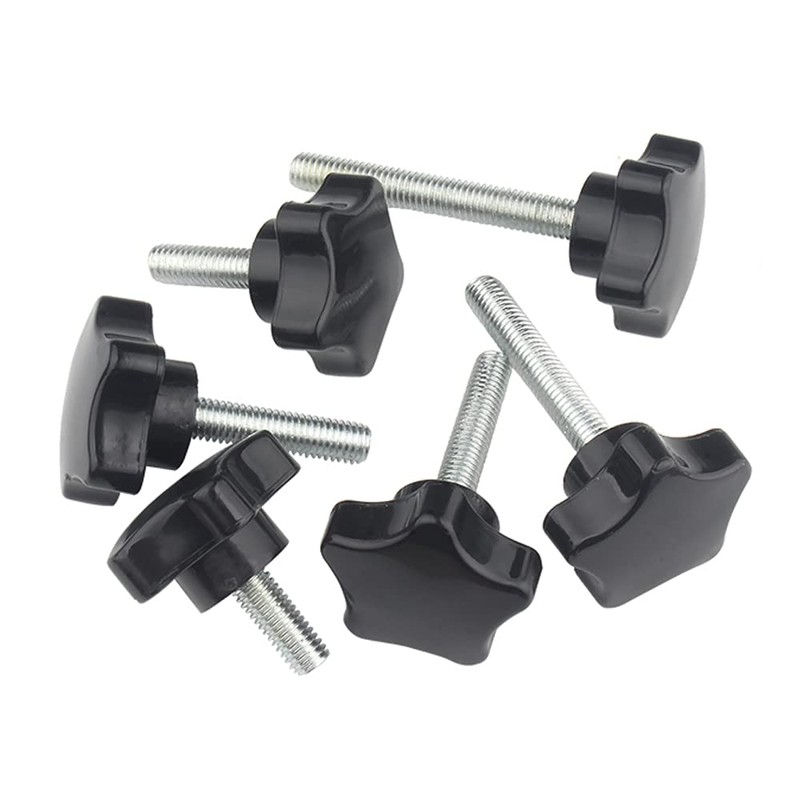 Oneyijun 4 Pcs M6 x 16mm Star Clamping Knob Grip