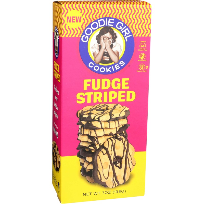 GOODIE GIRL Fudge Striped Cookies, 7 Ounce
