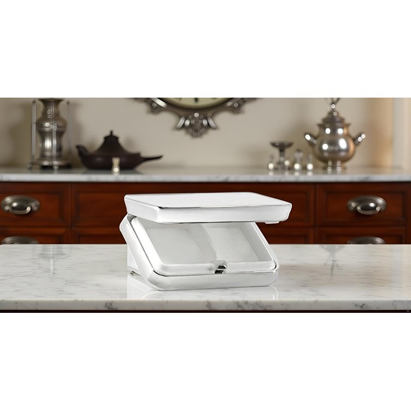 Pill Box Hamburg 6 x 4 x 1.5 CM Silver-Plated
