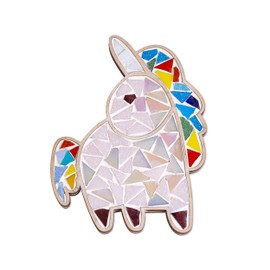 NKlaus 15244 DIY Mosaic Craft Set Unicorn 10 Pieces Toy Children & Adults Craft Kit Mosaic Art